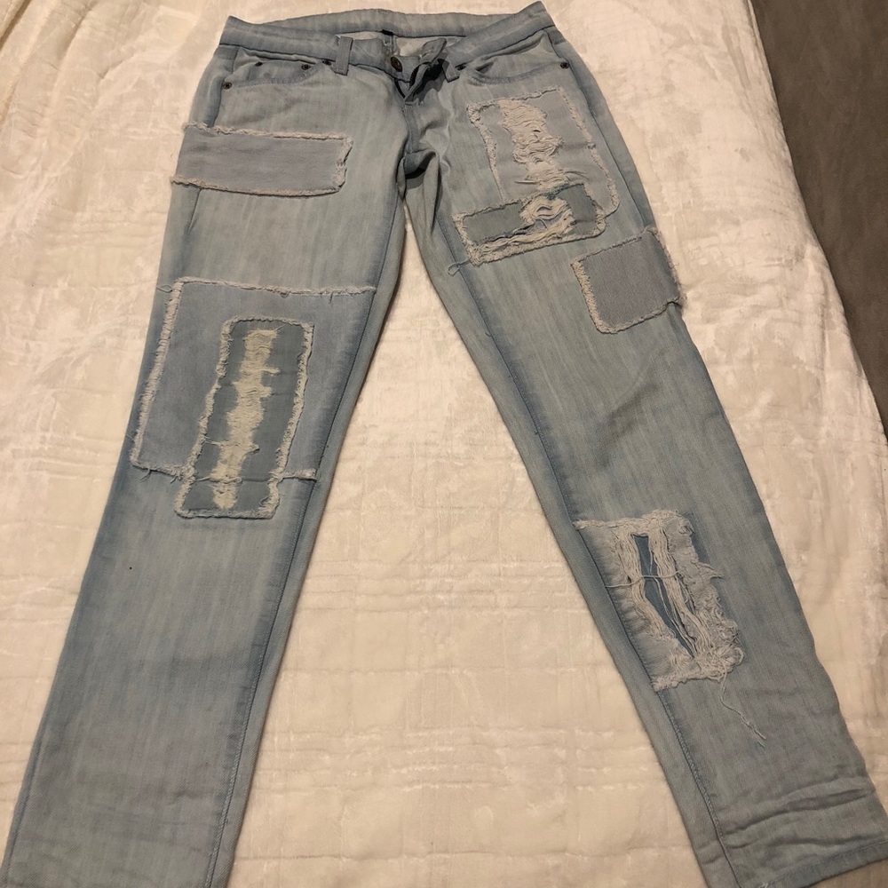 CARMAR Patched Light Wash Denim